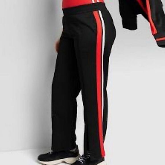 Wild FableWomen's High-Rise Track Pants Side Pocket  Red Black White NWT SizeXS - Picture 5 of 11